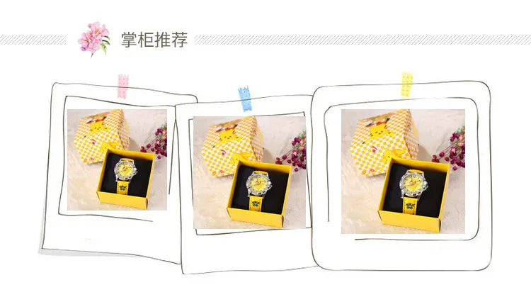 Pocket Monster Pikachu Fashion Cosplay Watch Creative Boys Girls Children's Anime Cartoon Birthday Gifts with Box Pocket Monster Pikachu Fashion Cosplay Watch Creative Boys Girls Children's Anime Cartoon Birthday Gifts with Box