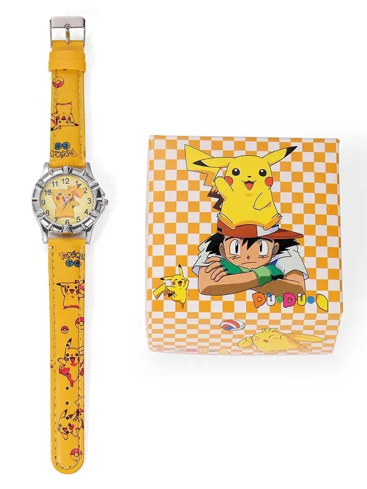 Pocket Monster Pikaqiu kawaii Fashion Trend Creative Watch Boys and Girls Children's Anime Cartoon Birthday Gift Box Pocket Monster Pikaqiu kawaii Fashion Trend Creative Watch Boys and Girls Children's Anime Cartoon Birthday Gift Box