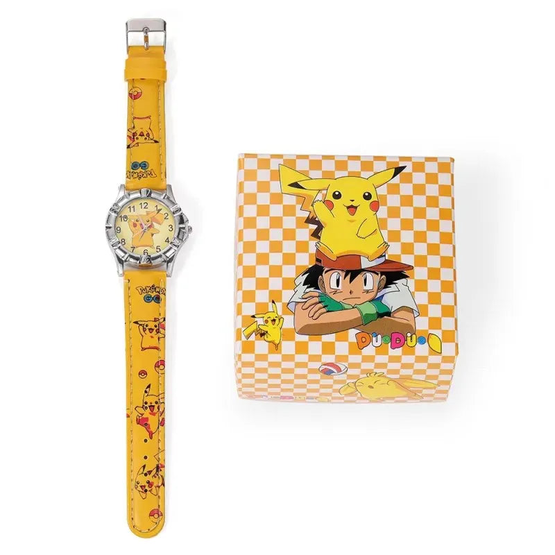 Pocket Monster Pikaqiu kawaii Fashion Trend Creative Watch Boys and Girls Children's Anime Cartoon Birthday Gift Box Pocket Monster Pikaqiu kawaii Fashion Trend Creative Watch Boys and Girls Children's Anime Cartoon Birthday Gift Box