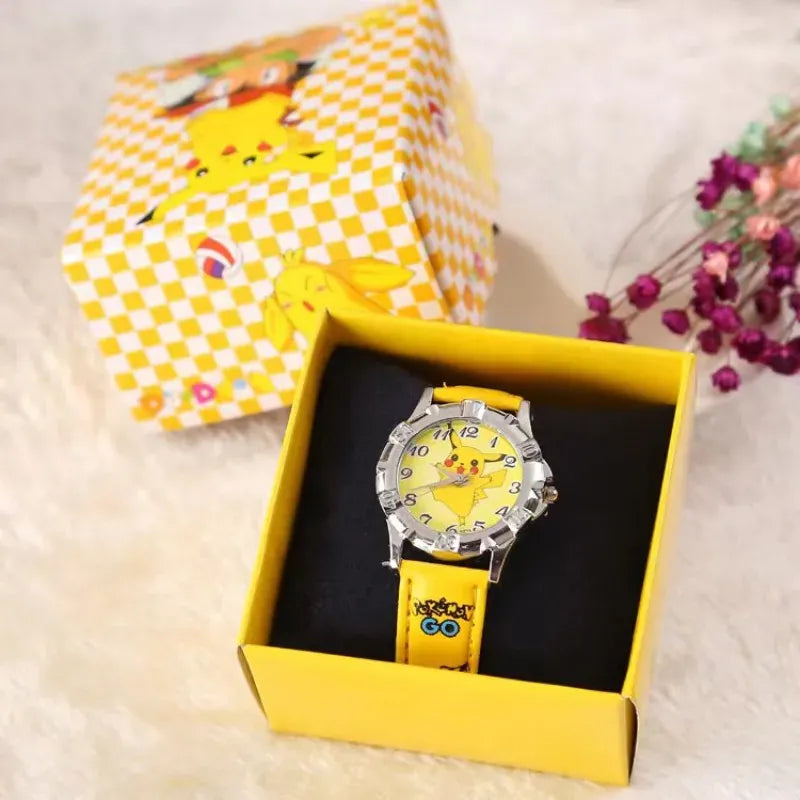 Pocket Monster Pikaqiu kawaii Fashion Trend Creative Watch Boys and Girls Children's Anime Cartoon Birthday Gift Box Pocket Monster Pikaqiu kawaii Fashion Trend Creative Watch Boys and Girls Children's Anime Cartoon Birthday Gift Box