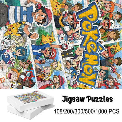 Pokemon family Theme Wooden Puzzle Game - Educational Toy in Various Piece Counts 108/200/300/500/1000 Piece Options Available Pokemon family Theme Wooden Puzzle Game - Educational Toy in Various Piece Counts 108/200/300/500/1000 Piece Options Available