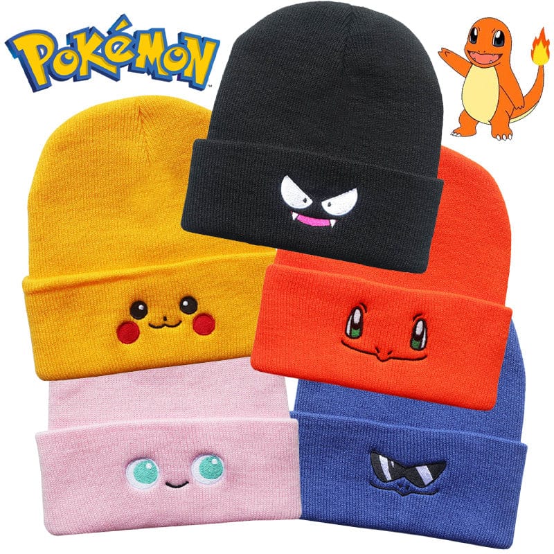 Pokemon Pikachu Anime Knitting Beanies Hat Men Women Solid Color Quality Cap Cute Casual Warm Hats Fashion Versatile Unisex Caps Pokemon Pikachu Anime Knitting Beanies Hat Men Women Solid Color Quality Cap Cute Casual Warm Hats Fashion Versatile Unisex Caps