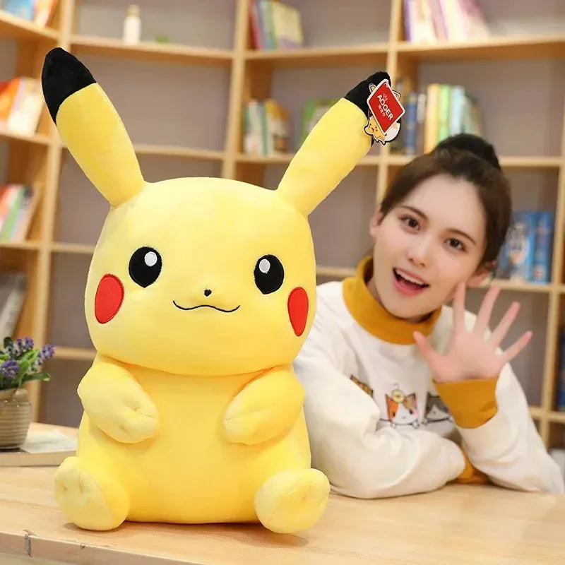 Pikachu Plush Toy 40cm - Soft Stuffed Pokémon Pillow | Official Anime Gift Pokemon Pikachu Plush Toys Pillow Cartoon Japan Anime Elf Plush Doll Soft Stuffed Kawaii Kids Doll Christmas Gift For Children