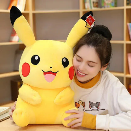 Pikachu Plush Toy 40cm - Soft Stuffed Pokémon Pillow | Official Anime Gift Pokemon Pikachu Plush Toys Pillow Cartoon Japan Anime Elf Plush Doll Soft Stuffed Kawaii Kids Doll Christmas Gift For Children