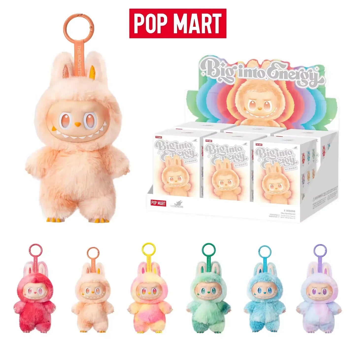 POP MART Labubu V3.0 Plush Doll New Monsters Big into Energy Series POP MART Labubu V3.0 Plush Doll New Monsters Big into Energy Series