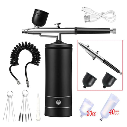 Portable Airbrush Kit with Compressor – 30PSI Cordless Nail Art & Cake Airbrush | Wahooly Portable Airbrush Kit with Compressor – 30PSI Cordless Air Brush for Nail Art, Cake, Tattoo & More