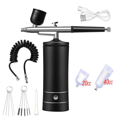 Portable Airbrush Kit with Compressor – 30PSI Cordless Nail Art & Cake Airbrush | Wahooly Portable Airbrush Kit with Compressor – 30PSI Cordless Air Brush for Nail Art, Cake, Tattoo & More