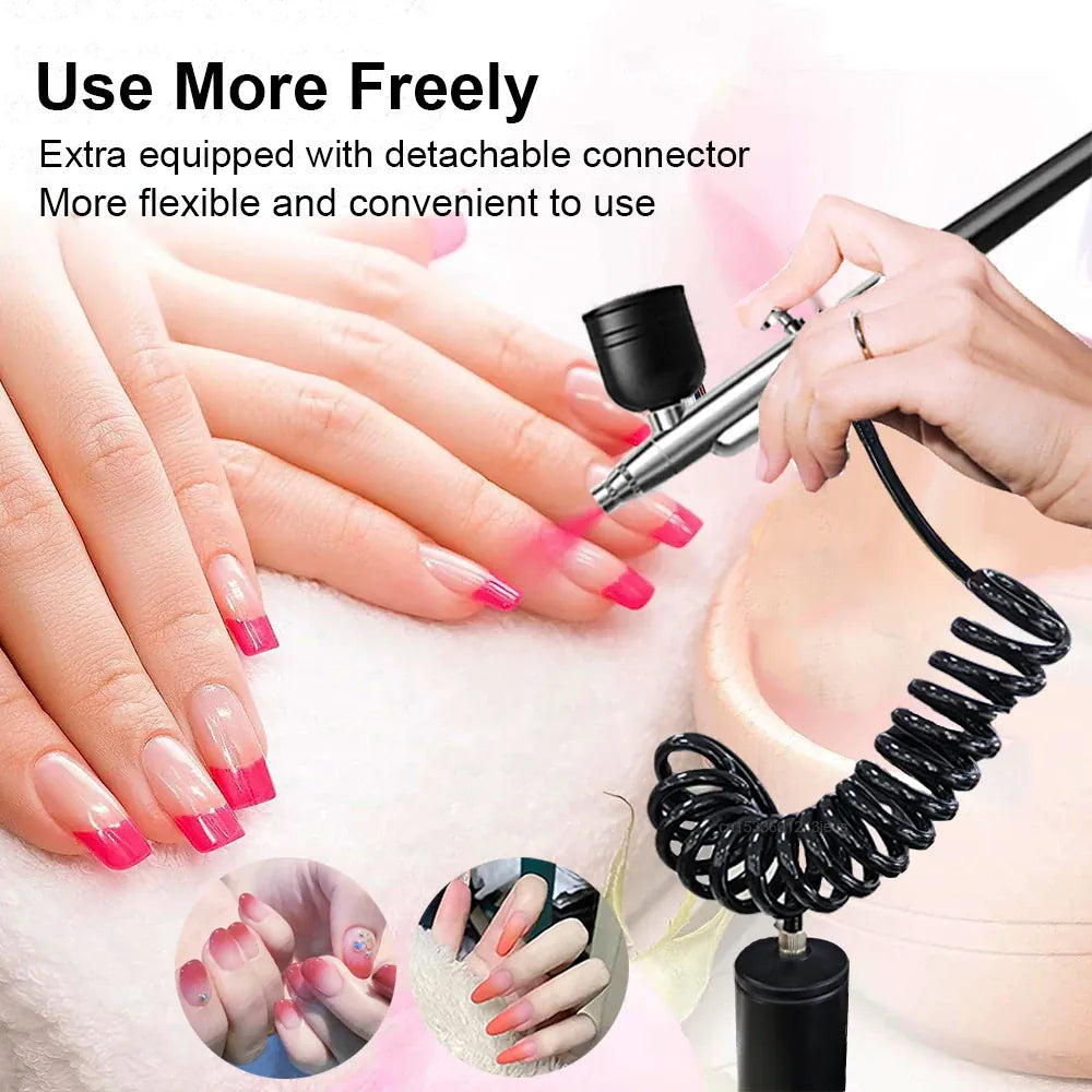 Portable Airbrush Kit with Compressor – 30PSI Cordless Nail Art & Cake Airbrush | Wahooly Portable Airbrush Kit with Compressor – 30PSI Cordless Air Brush for Nail Art, Cake, Tattoo & More