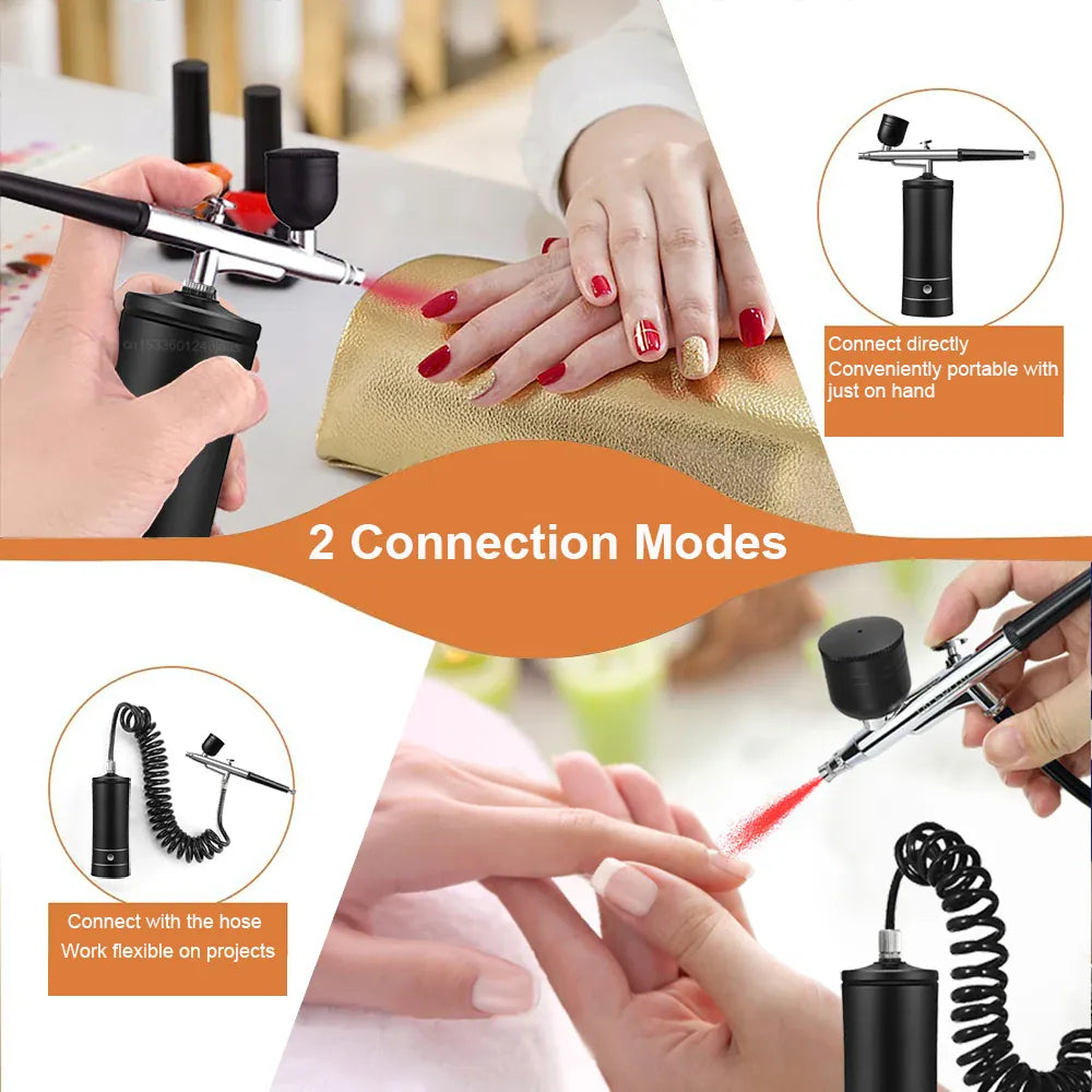 Portable Airbrush Kit with Compressor – 30PSI Cordless Nail Art & Cake Airbrush | Wahooly Portable Airbrush Kit with Compressor – 30PSI Cordless Air Brush for Nail Art, Cake, Tattoo & More