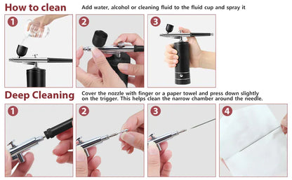 Portable Airbrush Kit with Compressor – 30PSI Cordless Nail Art & Cake Airbrush | Wahooly Portable Airbrush Kit with Compressor – 30PSI Cordless Air Brush for Nail Art, Cake, Tattoo & More