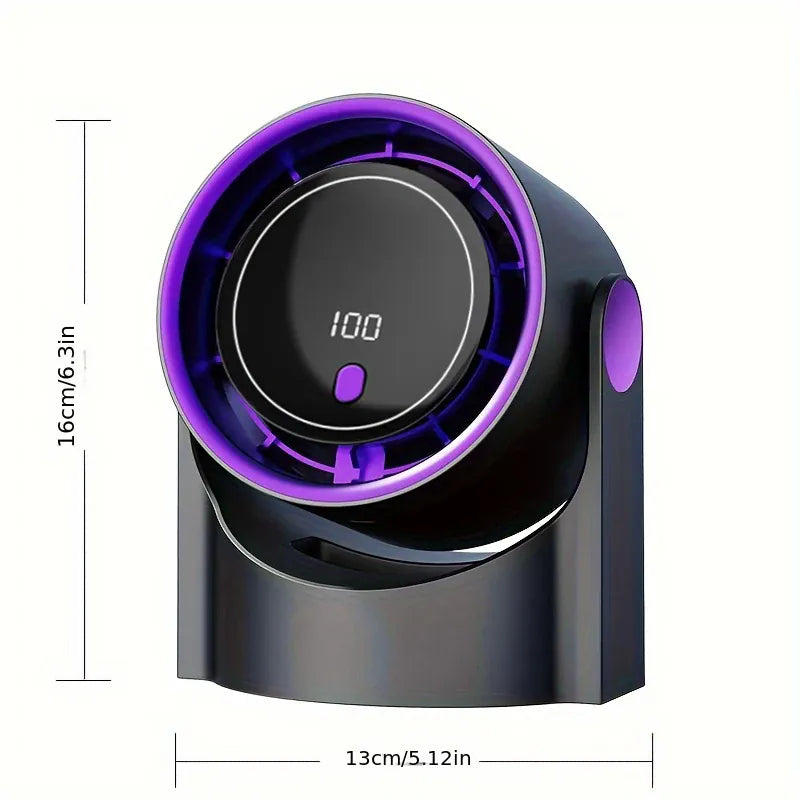 Portable Bladeless Fan 1200mAh Rechargeable 100 Speeds Timer | Wahooly Portable Bladeless Fan – 1200mAh Rechargeable, 100 Speeds, Timer & Wall Mount