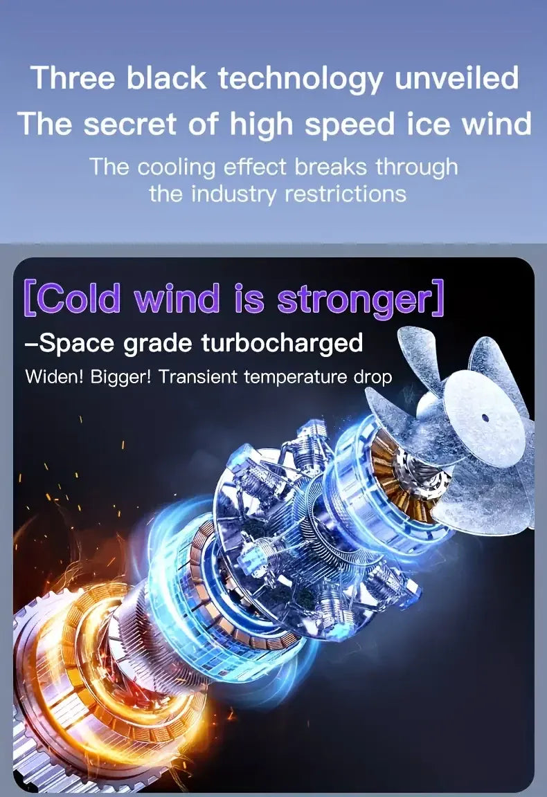 Portable Bladeless Fan 1200mAh Rechargeable 100 Speeds Timer | Wahooly Portable Bladeless Fan – 1200mAh Rechargeable, 100 Speeds, Timer & Wall Mount