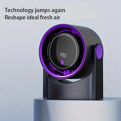 Portable Bladeless Fan 1200mAh Rechargeable 100 Speeds Timer | Wahooly Portable Bladeless Fan – 1200mAh Rechargeable, 100 Speeds, Timer & Wall Mount