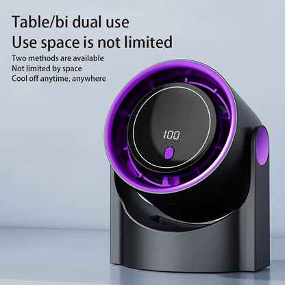 Portable Bladeless Fan 1200mAh Rechargeable 100 Speeds Timer | Wahooly Portable Bladeless Fan – 1200mAh Rechargeable, 100 Speeds, Timer & Wall Mount