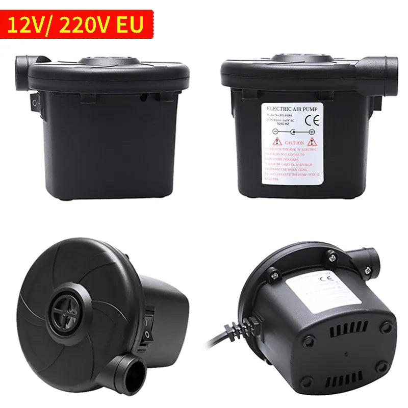Portable Electric Air Pump – Fast Inflatable Compressor 12V Car, 220V Home & Wireless | Wahooly Portable Electric Air Pump – Fast Inflatable Compressor with 3 Nozzles | 12V Car, 220V Home & Wireless