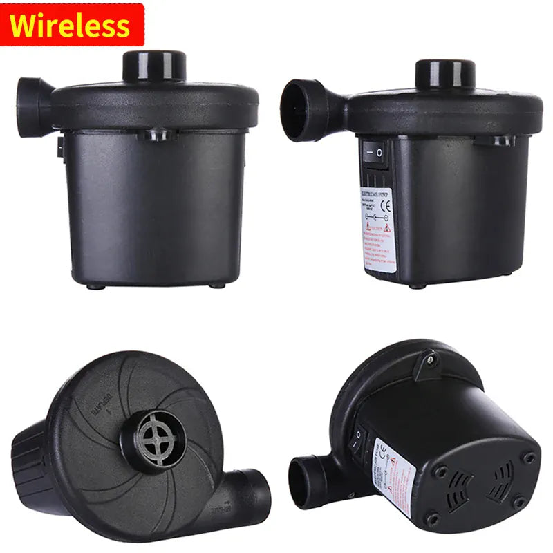 Portable Electric Air Pump – Fast Inflatable Compressor 12V Car, 220V Home & Wireless | Wahooly Portable Electric Air Pump – Fast Inflatable Compressor with 3 Nozzles | 12V Car, 220V Home & Wireless