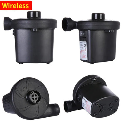 Portable Electric Air Pump – Fast Inflatable Compressor 12V Car, 220V Home & Wireless | Wahooly Portable Electric Air Pump – Fast Inflatable Compressor with 3 Nozzles | 12V Car, 220V Home & Wireless