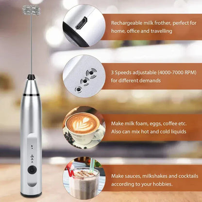 Portable Electric Milk Frothers Handheld Blender USB Mini Coffee Maker Whisk Mixer Cappuccino Cream Egg Beater Food Blender Portable Electric Milk Frothers Handheld Blender USB Mini Coffee Maker Whisk Mixer Cappuccino Cream Egg Beater Food Blender