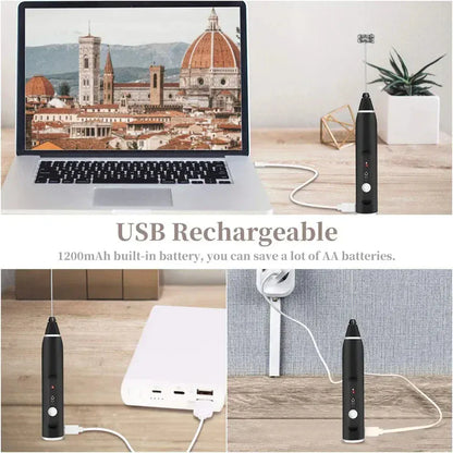 Portable Electric Milk Frothers Handheld Blender USB Mini Coffee Maker Whisk Mixer Cappuccino Cream Egg Beater Food Blender Portable Electric Milk Frothers Handheld Blender USB Mini Coffee Maker Whisk Mixer Cappuccino Cream Egg Beater Food Blender