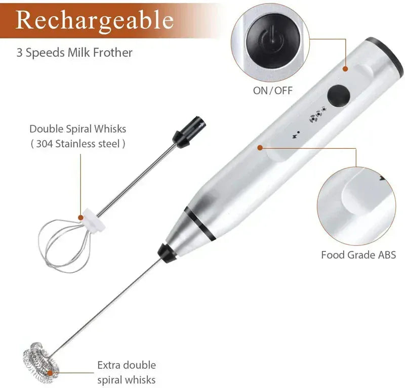 Portable Electric Milk Frothers Handheld Blender USB Mini Coffee Maker Whisk Mixer Cappuccino Cream Egg Beater Food Blender Portable Electric Milk Frothers Handheld Blender USB Mini Coffee Maker Whisk Mixer Cappuccino Cream Egg Beater Food Blender