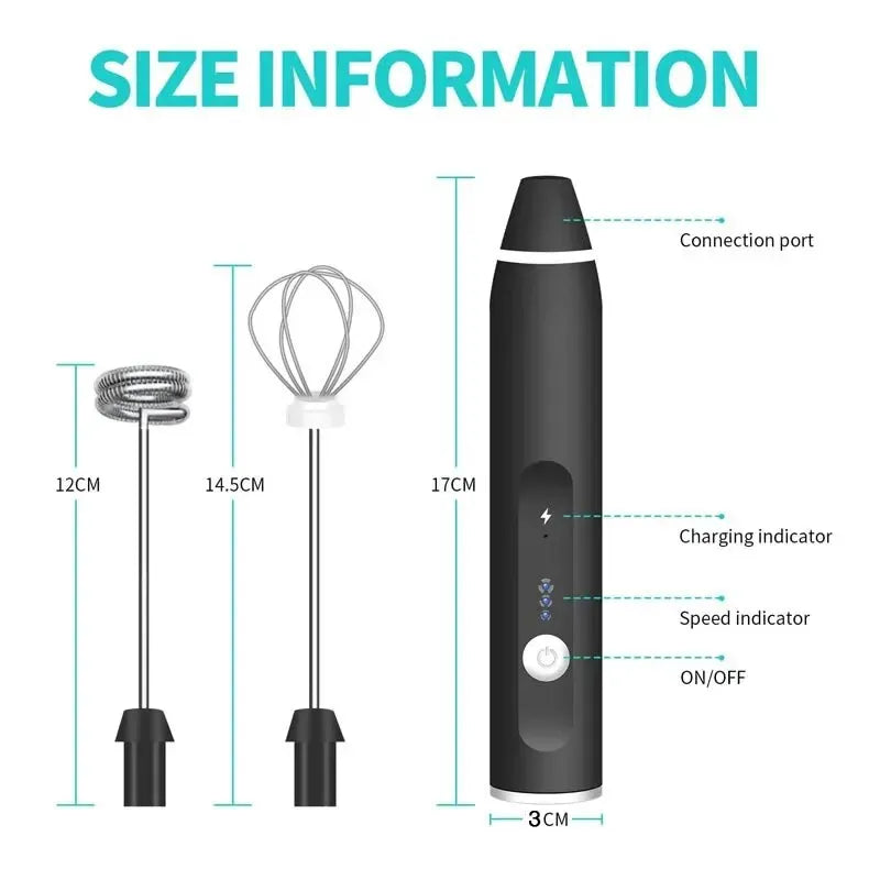 Portable Electric Milk Frothers Handheld Blender USB Mini Coffee Maker Whisk Mixer Cappuccino Cream Egg Beater Food Blender Portable Electric Milk Frothers Handheld Blender USB Mini Coffee Maker Whisk Mixer Cappuccino Cream Egg Beater Food Blender