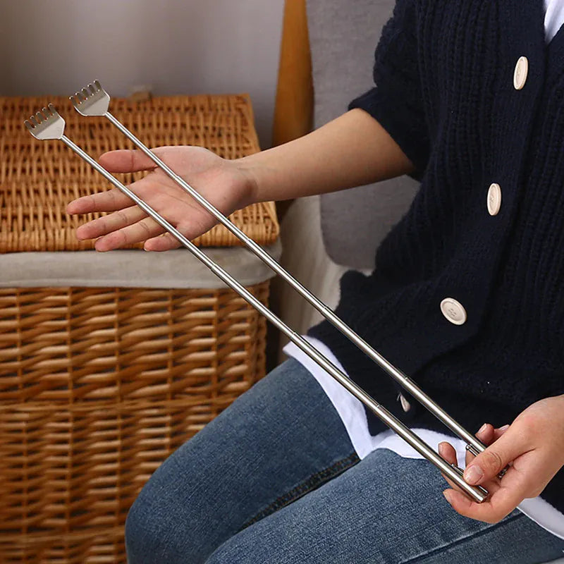 Extendable Stainless Steel Back Scratcher | Wahooly Portable Extendable Stainless Steel Back Scratcher