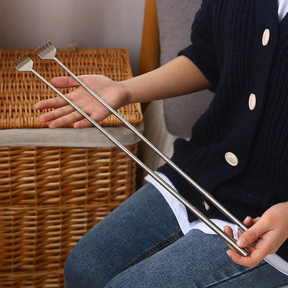 Extendable Stainless Steel Back Scratcher | Wahooly Portable Extendable Stainless Steel Back Scratcher