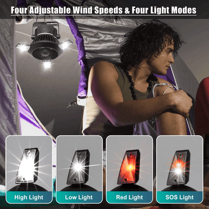 Portable Foldable Fan LED Solar Camping Lantern with Hook Portable Foldable Fan LED Solar Camping Lantern with Hook