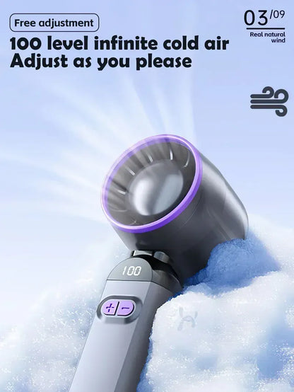 Bladeless Handheld Mini Fan USB Rechargeable Mist Cooling | Wahooly Portable Handheld Mini Fan — USB Rechargeable, Bladeless Cooling with Skin Mist for Travel & Outdoor