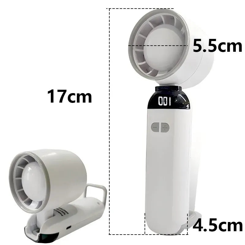 Bladeless Handheld Mini Fan USB Rechargeable Mist Cooling | Wahooly Portable Handheld Mini Fan — USB Rechargeable, Bladeless Cooling with Skin Mist for Travel & Outdoor