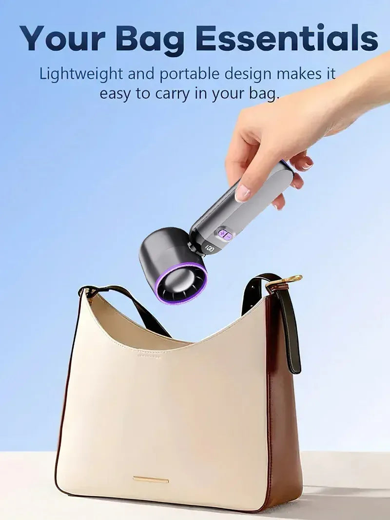 Bladeless Handheld Mini Fan USB Rechargeable Mist Cooling | Wahooly Portable Handheld Mini Fan — USB Rechargeable, Bladeless Cooling with Skin Mist for Travel & Outdoor