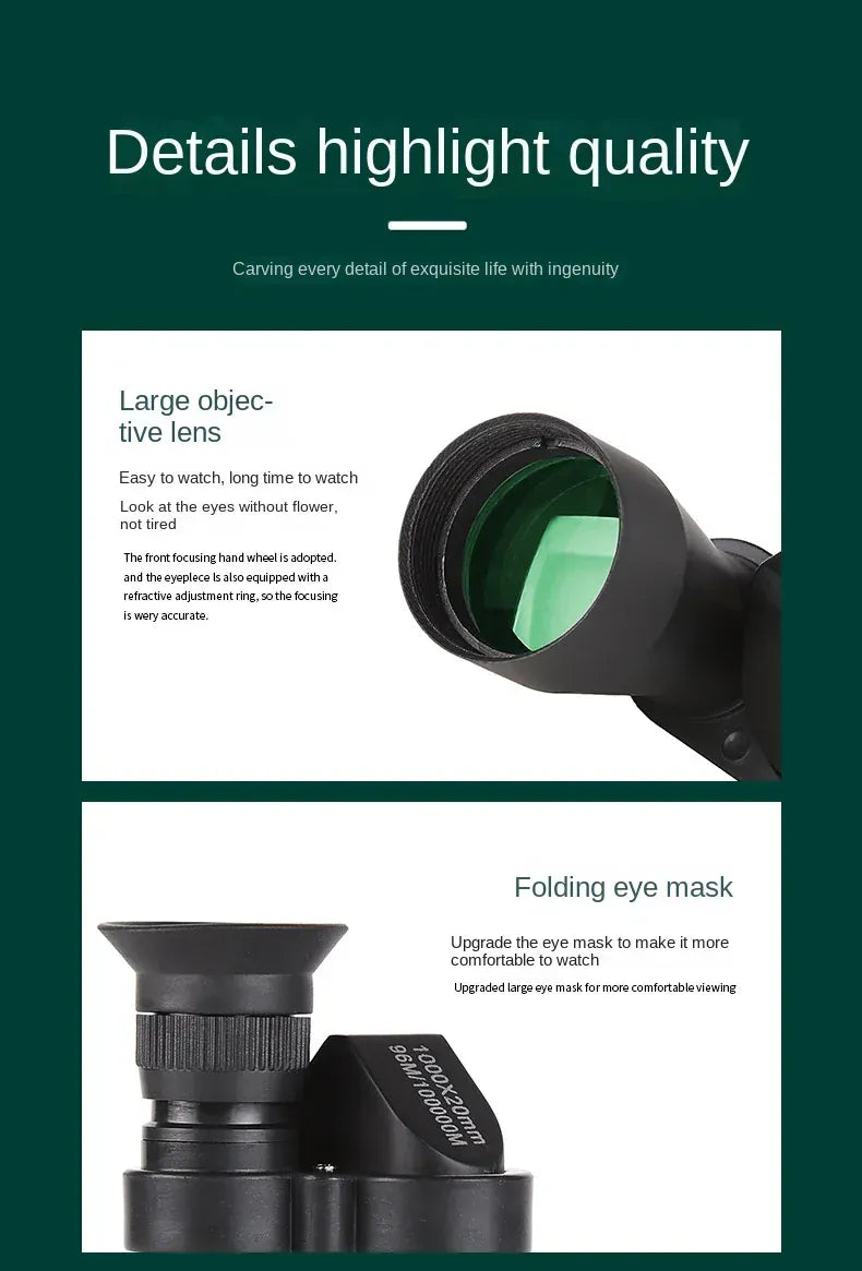 Portable high-definition monocular telescope Portable high-definition monocular telescope