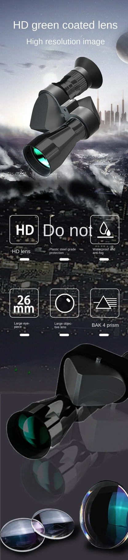 Portable high-definition monocular telescope Portable high-definition monocular telescope