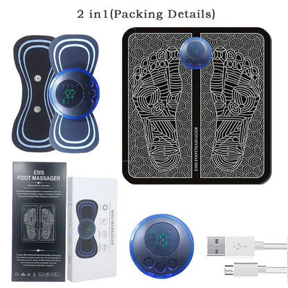 Portable Massage Foot Pad Massage Patch Massage Pen Cervical Neck and Back Full Body Massage Combination Set Portable Massage Foot Pad Massage Patch Massage Pen Cervical Neck and Back Full Body Massage Combination Set