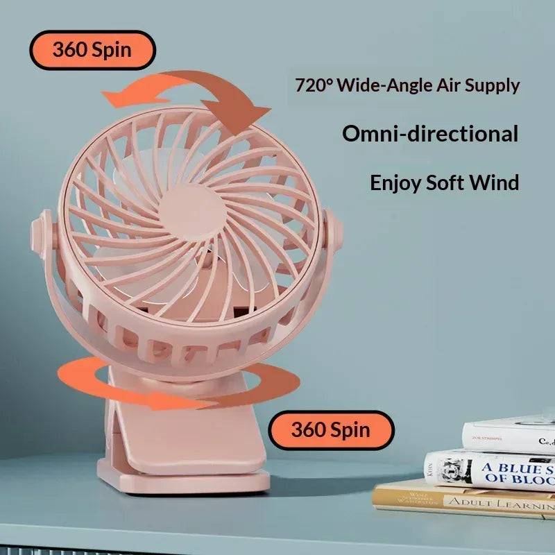 Portable Mini Cooler Fan 720°Rotatable Clip Fan Built In Night Lamp USB Rechargeable Personal Fan For Outdoor Camping Ventilador Portable Mini Cooler Fan 720°Rotatable Clip Fan Built In Night Lamp USB Rechargeable Personal Fan For Outdoor Camping Ventilador