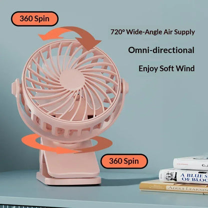 Portable Mini Cooler Fan 720°Rotatable Clip Fan Built In Night Lamp USB Rechargeable Personal Fan For Outdoor Camping Ventilador Portable Mini Cooler Fan 720°Rotatable Clip Fan Built In Night Lamp USB Rechargeable Personal Fan For Outdoor Camping Ventilador