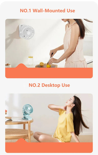 Portable Mini Cooler Fan 720°Rotatable Clip Fan Built In Night Lamp USB Rechargeable Personal Fan For Outdoor Camping Ventilador Portable Mini Cooler Fan 720°Rotatable Clip Fan Built In Night Lamp USB Rechargeable Personal Fan For Outdoor Camping Ventilador