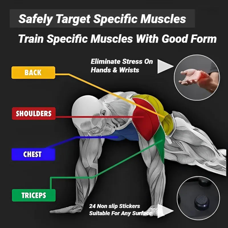 Portable Multifunctional Push Up Board Fitness and Muscle Training Device Home Workout Set Foldable Push Up Bar Resistance Portable Multifunctional Push Up Board Fitness and Muscle Training Device Home Workout Set Foldable Push Up Bar Resistance