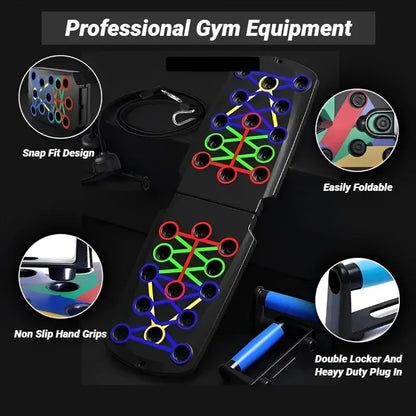 Portable Multifunctional Push Up Board Fitness and Muscle Training Device Home Workout Set Foldable Push Up Bar Resistance Portable Multifunctional Push Up Board Fitness and Muscle Training Device Home Workout Set Foldable Push Up Bar Resistance