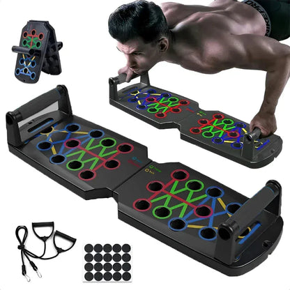 Portable Multifunctional Push Up Board Fitness and Muscle Training Device Home Workout Set Foldable Push Up Bar Resistance Portable Multifunctional Push Up Board Fitness and Muscle Training Device Home Workout Set Foldable Push Up Bar Resistance