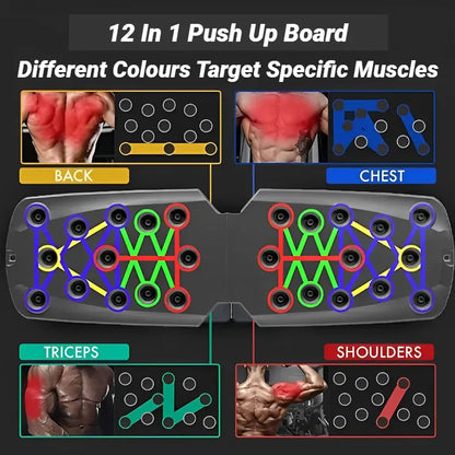 Portable Multifunctional Push Up Board Fitness and Muscle Training Device Home Workout Set Foldable Push Up Bar Resistance Portable Multifunctional Push Up Board Fitness and Muscle Training Device Home Workout Set Foldable Push Up Bar Resistance