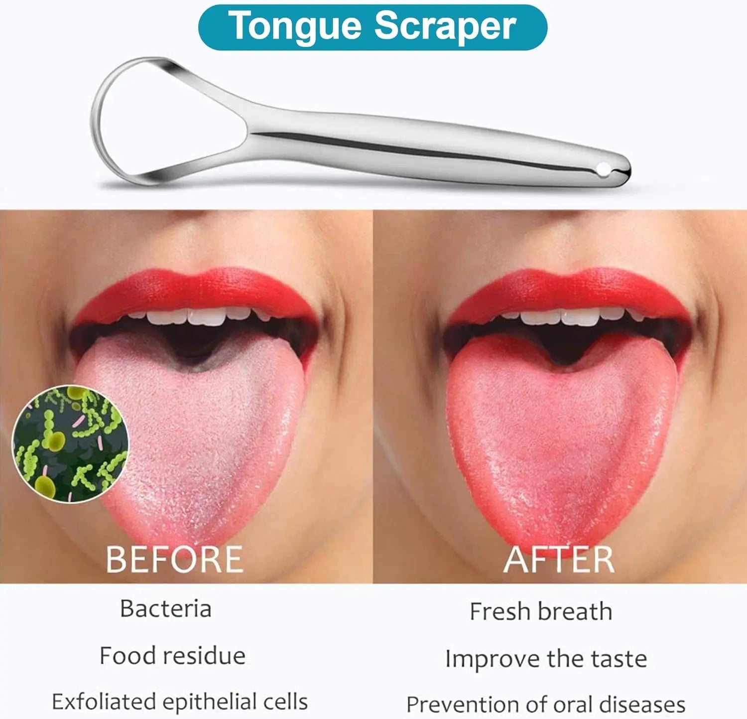 Portable Tongue Scraper with Case | Travel Oral Hygiene Kit for Fresh Breath — Wahooly Portable Tongue Scraper with Hygienic Case | Travel Oral Hygiene Kit | Fresh Breath Every Day