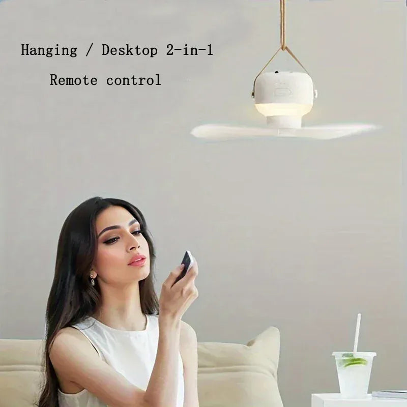 Portable wireless mini ceiling fan light USB fan with remote control, stand, night light, home, outdoor, camping, New Year gifts Portable wireless mini ceiling fan light USB fan with remote control, stand, night light, home, outdoor, camping, New Year gifts