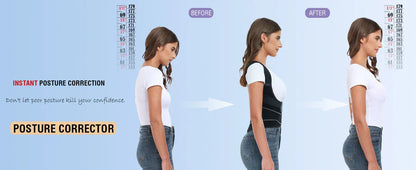 Professional Posture Corrector - Spine Alignment Back Brace | Wahooly Posture Corrector for Men and Women, Adjustable Shoulder Posture Brace, Back Straightener Posture, Used for Middle Upper Spine