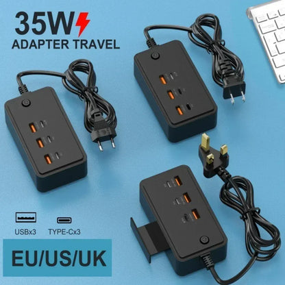 Power Strip Electrical Socket Total 35W US/EU/UK 3USB Power Strip Electrical Socket Total 35W US/EU/UK 3USB
