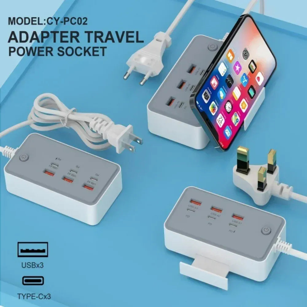 Power Strip Electrical Socket Total 35W US/EU/UK 3USB Power Strip Electrical Socket Total 35W US/EU/UK 3USB