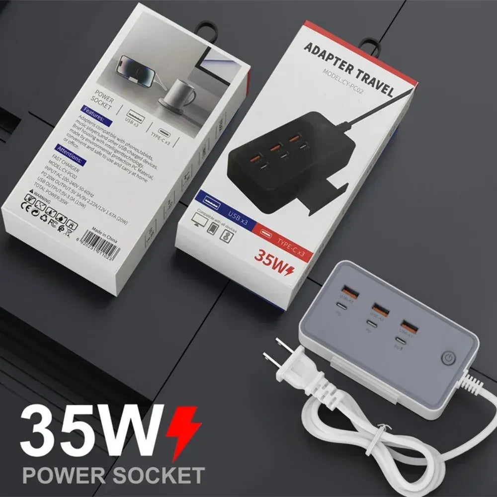 Power Strip Electrical Socket Total 35W US/EU/UK 3USB Power Strip Electrical Socket Total 35W US/EU/UK 3USB