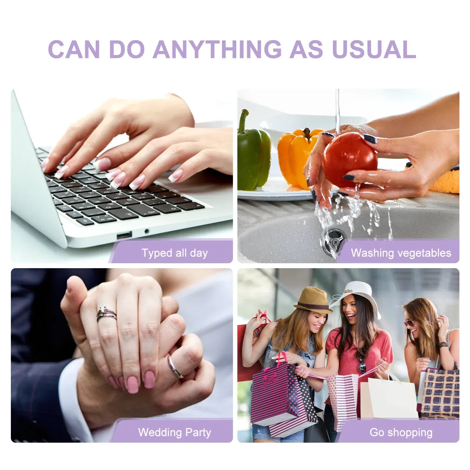 Red Stiletto Press-On Nails - Glossy Bold Fake Nails | Wahooly Press on fake nails stiletto red glossy finishes