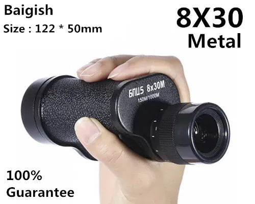 Baigish Professional Binoculars - BAK4 Military Telescope 8x30 to 20x50 Professional Binoculars Baigish 8x30 10x40 10x50 12x4515x60 20x50 8-24x40 Powerful Military Telescope Long Range Monocular BAK4