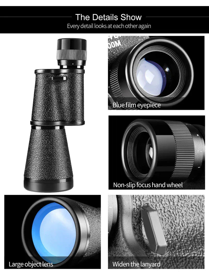 Baigish Professional Binoculars - BAK4 Military Telescope 8x30 to 20x50 Professional Binoculars Baigish 8x30 10x40 10x50 12x4515x60 20x50 8-24x40 Powerful Military Telescope Long Range Monocular BAK4